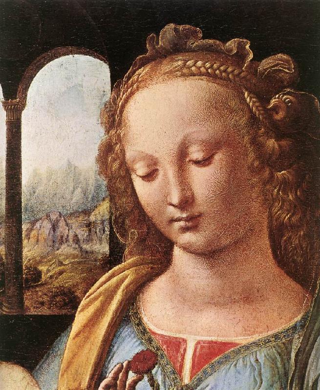 LEONARDO da Vinci Madonna with a Flower (Madonna Benois) g Spain oil painting art